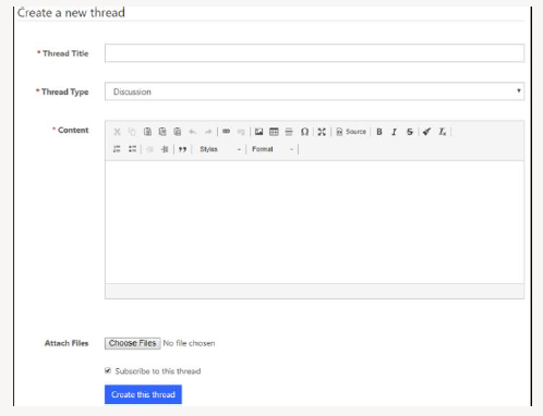 Forum thread creation
